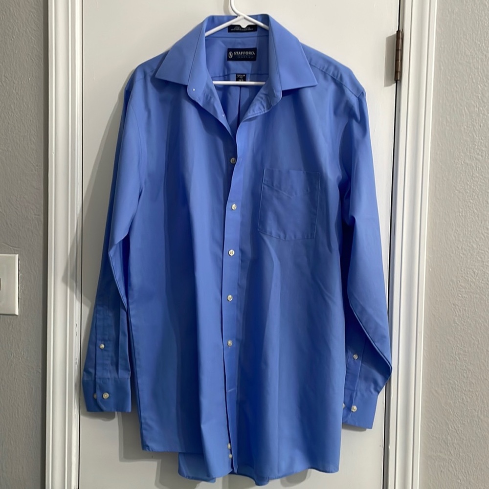 Stafford Long Sleeve Dress Shirt Perfect Condition size 16 1/2